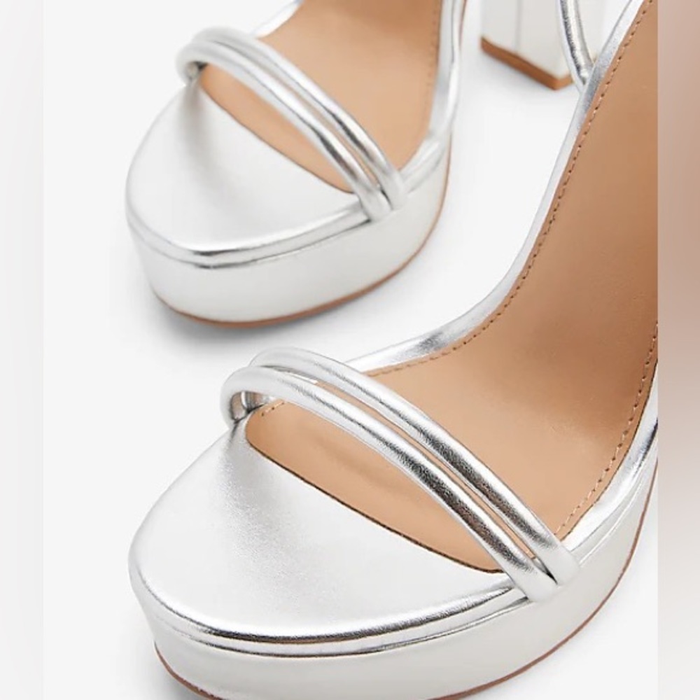 Express Round Strap Platform Heeled Sandals - image 2